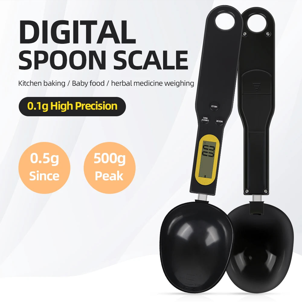 Digital Measuring Spoon With LCD Display - Kitchen Scale For Cooking And Baking